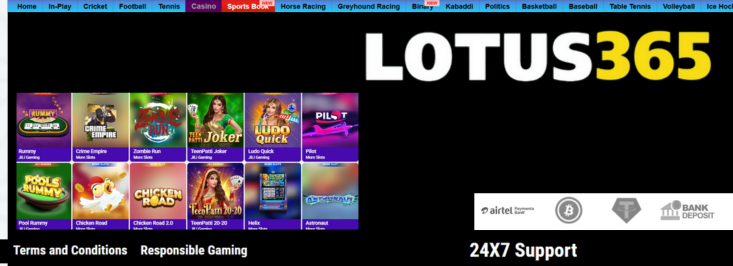 Play Indian Casino at Lotus 365 